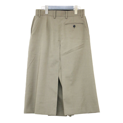 26春夏 ポリエステル ウール ワイドレッグ キュロット / T/W WIDE LEG CULOTTES パンツ タック Aライン