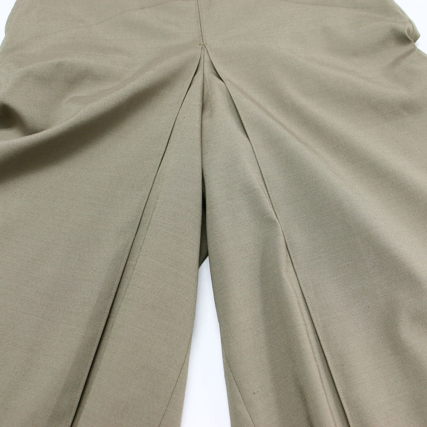 26春夏 ポリエステル ウール ワイドレッグ キュロット / T/W WIDE LEG CULOTTES パンツ タック Aライン