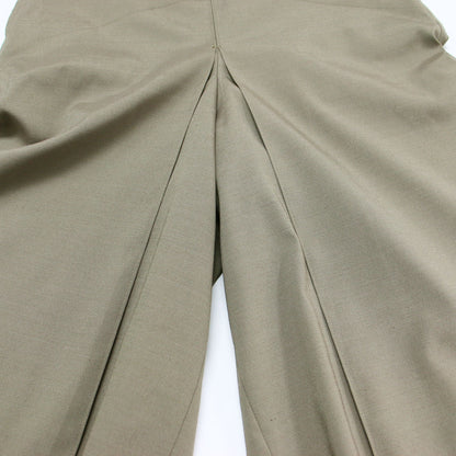 26春夏 ポリエステル ウール ワイドレッグ キュロット / T/W WIDE LEG CULOTTES パンツ タック Aライン