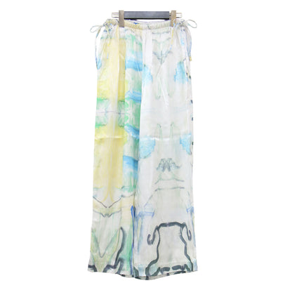 26春夏 ドローストリング ワイド パンツ 300JS231-1501 / DRAWSTRING WIDE-PANTS イージーパンツ 総柄 プリント