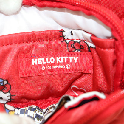 26春夏 HELLO KITTY MULTI POUCH 386-26907 / ハローキティ マルチ ポーチ リボンモチーフ プリント