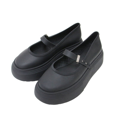 25秋冬 ソフト プラットフォーム バレエシューズ / SOFT BALLERINA PLATFORM パンプス 厚底 ストラップ PVC