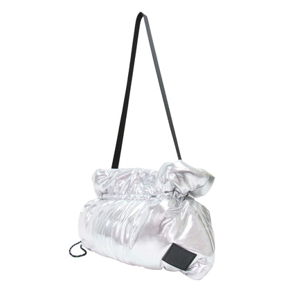 ドローストリング クラッチバッグ / DRAWSTRING CLUTCH トートバッグ ショルダー 巾着 パテッド メタリック