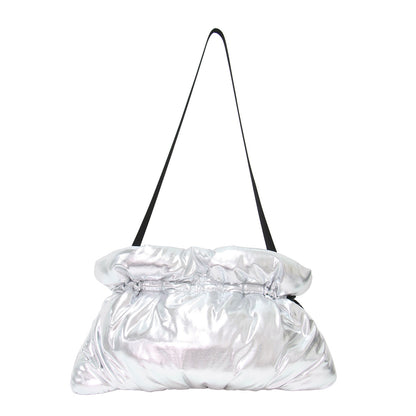ドローストリング クラッチバッグ / DRAWSTRING CLUTCH トートバッグ ショルダー 巾着 パテッド メタリック