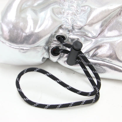ドローストリング クラッチバッグ / DRAWSTRING CLUTCH トートバッグ ショルダー 巾着 パテッド メタリック