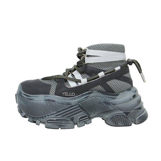 トラック ショートブーツ / TRACKER SHORT BOOTS スニーカー ハイカット レースアップ ボリュームソール
