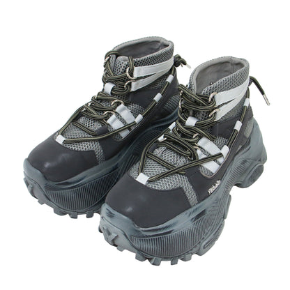 トラック ショートブーツ / TRACKER SHORT BOOTS スニーカー ハイカット レースアップ ボリュームソール