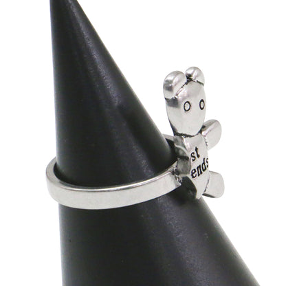フレンドシップ リング セット / 指輪 ダブルヘッドベア 2個セット