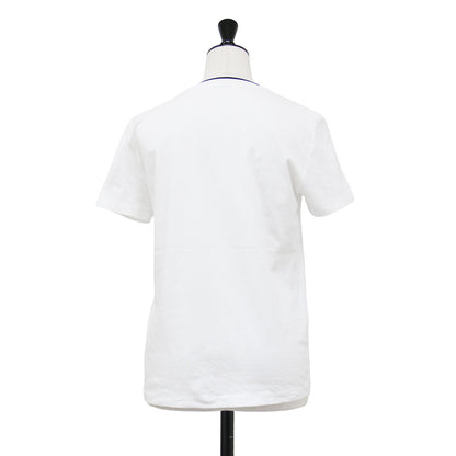 ビーズワッペン 半袖 Tシャツ / カットソー ハーフスリーブ クルーネック ライン ロゴ イチゴ チェリー