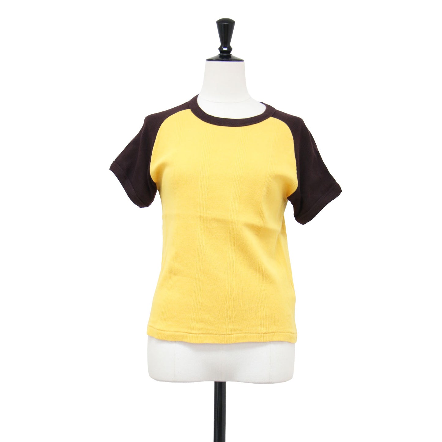 × BEAUTY&YOUTH 別注 25春夏 リブ ラグラン Tシャツ / カットソー 半袖 クルーネック バイカラー 配色