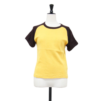 × BEAUTY&YOUTH 別注 25春夏 リブ ラグラン Tシャツ / カットソー 半袖 クルーネック バイカラー 配色