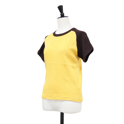 × BEAUTY&YOUTH 別注 25春夏 リブ ラグラン Tシャツ / カットソー 半袖 クルーネック バイカラー 配色