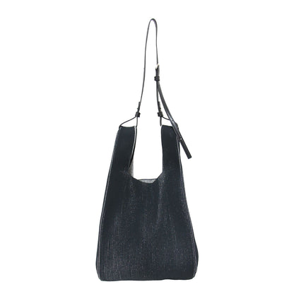 KYOTO METALLIC MARKET BAG MEDIUM / トートバッグ ショルダー 2WAY 肩掛け 斜め掛け siニット リブ メタリック
