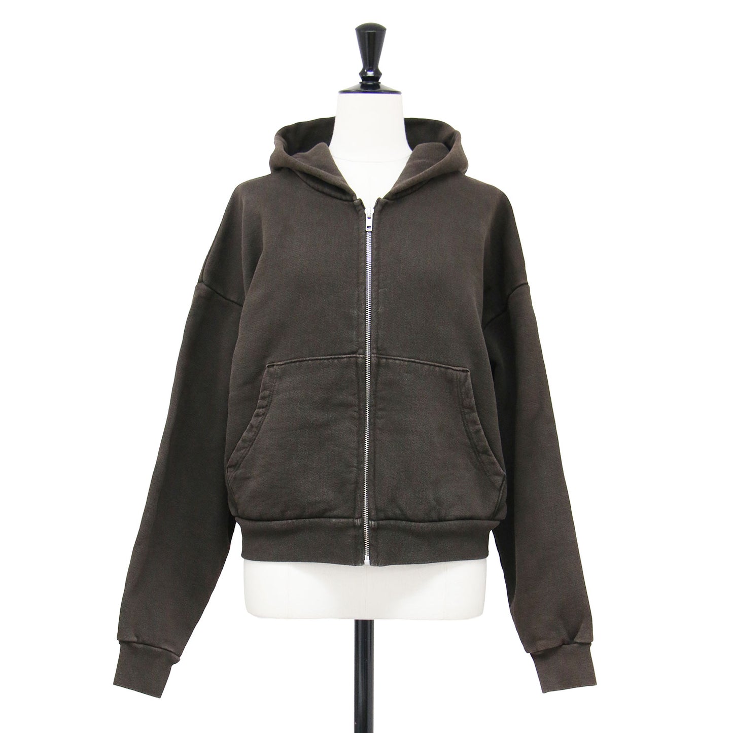 25秋冬 ROSIE ZIP パーカー / フーディー ショート丈 長袖 ジップアップ 裏毛 コットン
