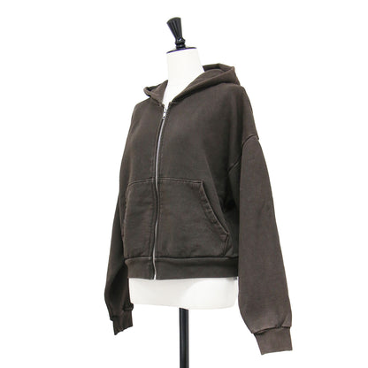 25秋冬 ROSIE ZIP パーカー / フーディー ショート丈 長袖 ジップアップ 裏毛 コットン