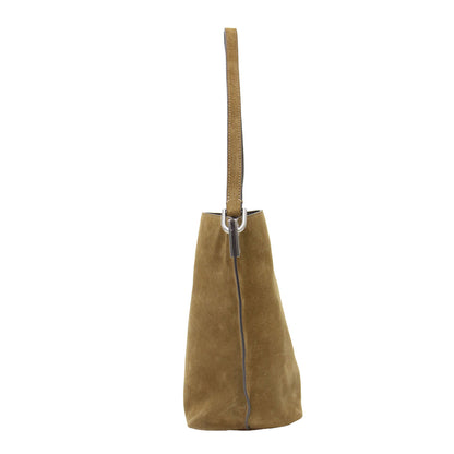 25秋冬 スエード バケツ型 ハンドバッグ / RACCOLTO BAG ショルダーバッグ 肩掛け カウレザー