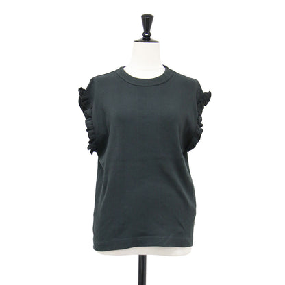 × Spick&Span × Miller 26秋冬 リブ フリル タンクトップ / PRIB FRILL TANK カットソー ノースリーブ クルーネック コットン