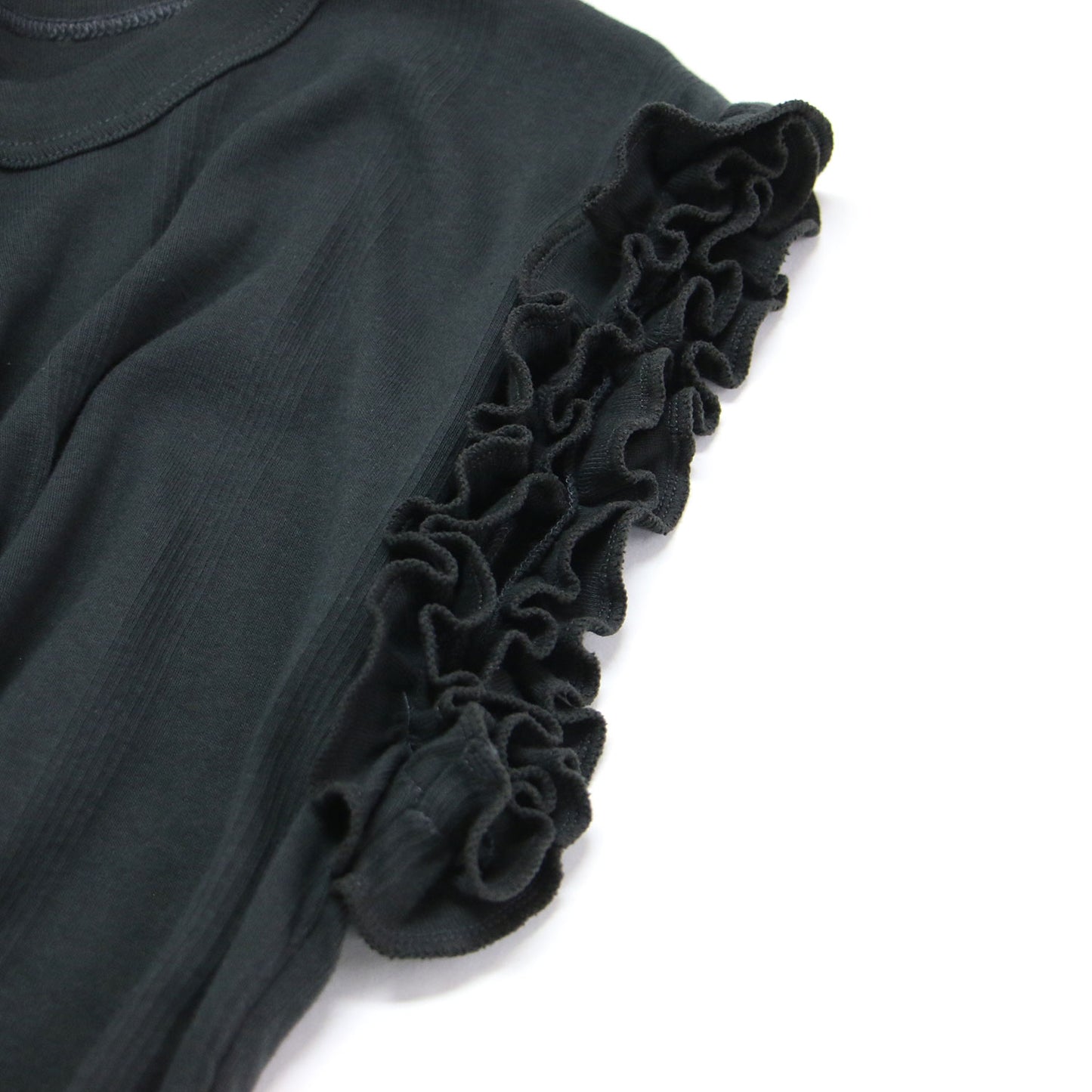 × Spick&Span × Miller 26秋冬 リブ フリル タンクトップ / PRIB FRILL TANK カットソー ノースリーブ クルーネック コットン