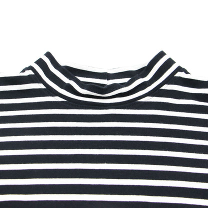 モックネック ウェッソン ロングスリーブ プルオーバー / カットソー Tシャツ 長袖 ハイネック ボーダー柄 コットン