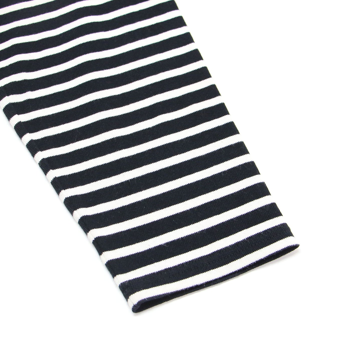 モックネック ウェッソン ロングスリーブ プルオーバー / カットソー Tシャツ 長袖 ハイネック ボーダー柄 コットン