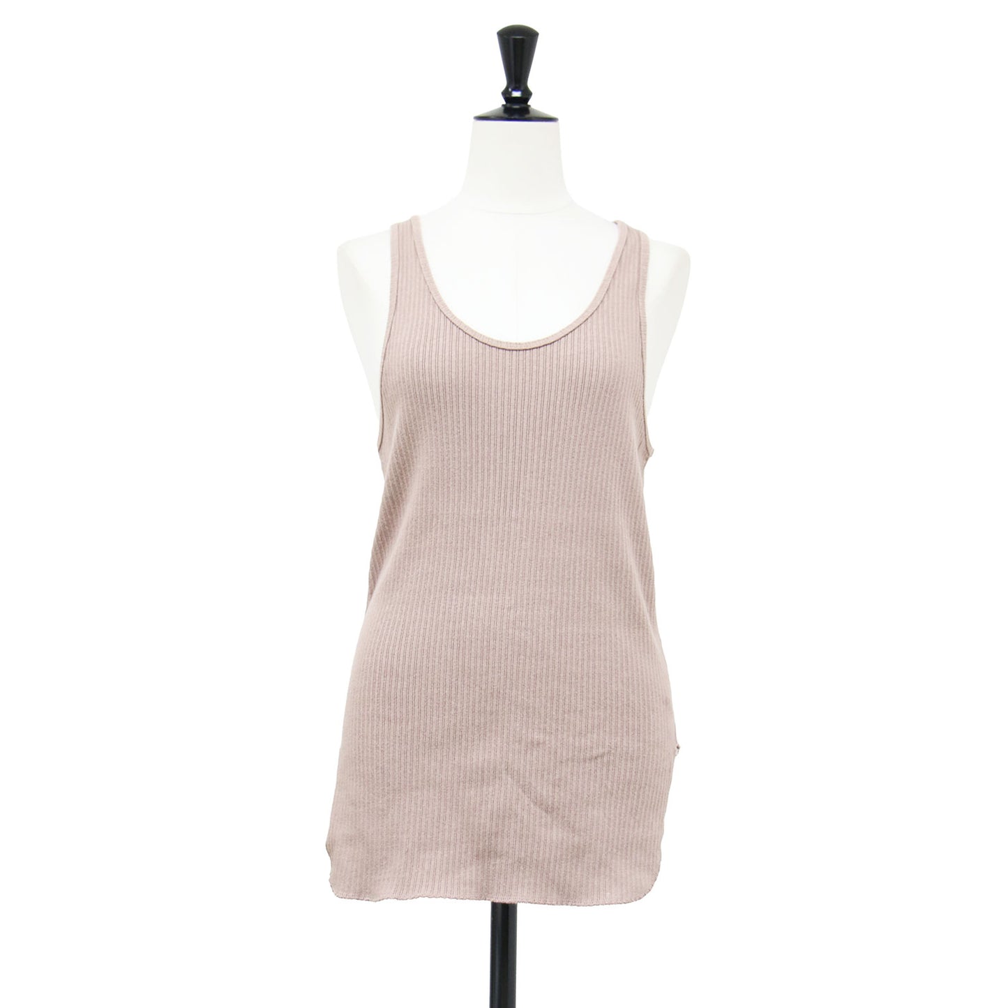 リブ タンクトップ / RIB TANK TOP カットソー ノースリーブ Uネック Yバック コットン