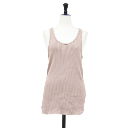 リブ タンクトップ / RIB TANK TOP カットソー ノースリーブ Uネック Yバック コットン