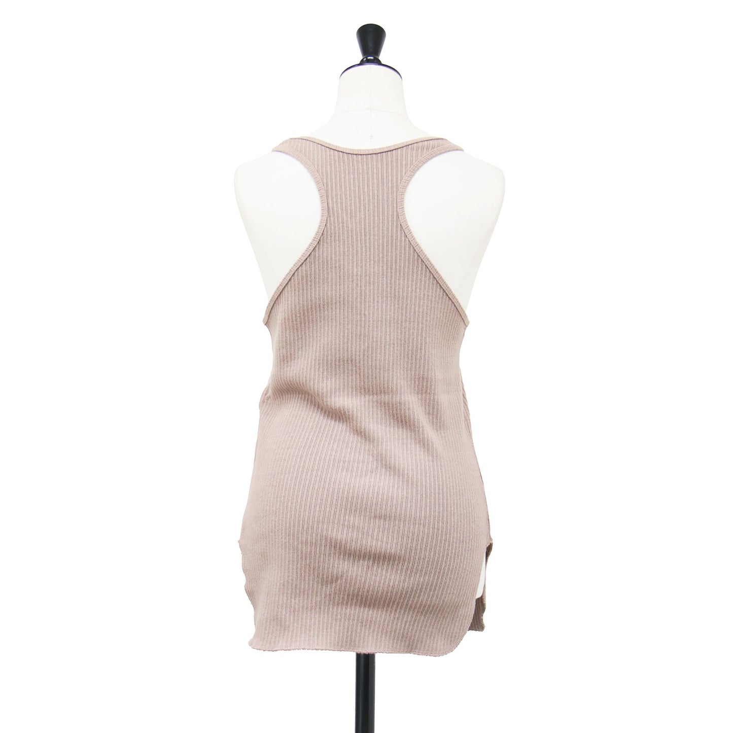 リブ タンクトップ / RIB TANK TOP カットソー ノースリーブ Uネック Yバック コットン