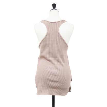 リブ タンクトップ / RIB TANK TOP カットソー ノースリーブ Uネック Yバック コットン