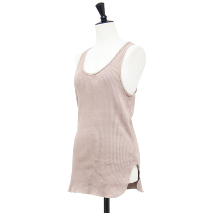 リブ タンクトップ / RIB TANK TOP カットソー ノースリーブ Uネック Yバック コットン