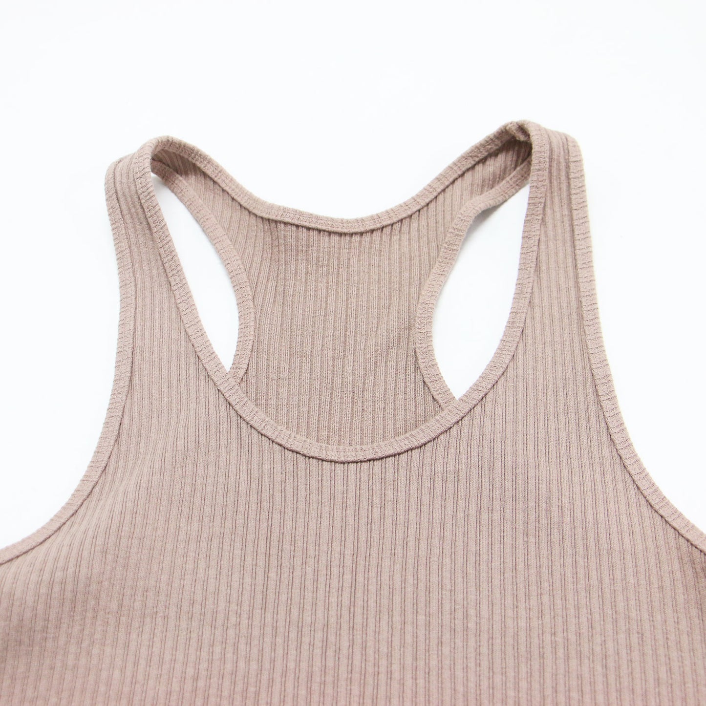 リブ タンクトップ / RIB TANK TOP カットソー ノースリーブ Uネック Yバック コットン