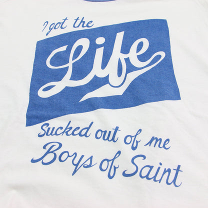 × Boys of Saint 26春夏 ロゴ プリント リンガー Tシャツ / 半袖 ハーフスリーブ クルーネック 配色