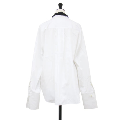 26秋冬 ポプリン シャツ / Poplin Shirt ブラウス 長袖 ボウタイ シフォン コットン