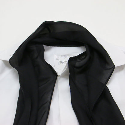 26秋冬 ポプリン シャツ / Poplin Shirt ブラウス 長袖 ボウタイ シフォン コットン