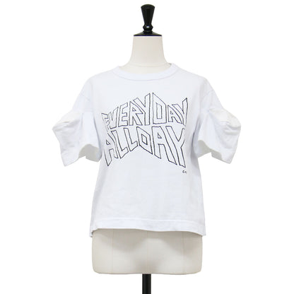 26春夏 geoff sacai by Geoff Mcfetridge Cotton Jersey T-Shirt 26-08354 / Tシャツ ショート丈 半袖 クルーネック ロゴ プリント コットン
