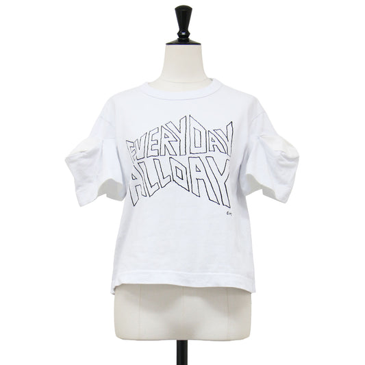 26春夏 geoff sacai by Geoff Mcfetridge Cotton Jersey T-Shirt 26-08354 / Tシャツ ショート丈 半袖 クルーネック ロゴ プリント コットン