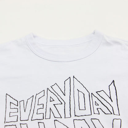 26春夏 geoff sacai by Geoff Mcfetridge Cotton Jersey T-Shirt 26-08354 / Tシャツ ショート丈 半袖 クルーネック ロゴ プリント コットン