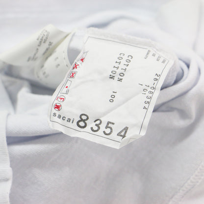 26春夏 geoff sacai by Geoff Mcfetridge Cotton Jersey T-Shirt 26-08354 / Tシャツ ショート丈 半袖 クルーネック ロゴ プリント コットン