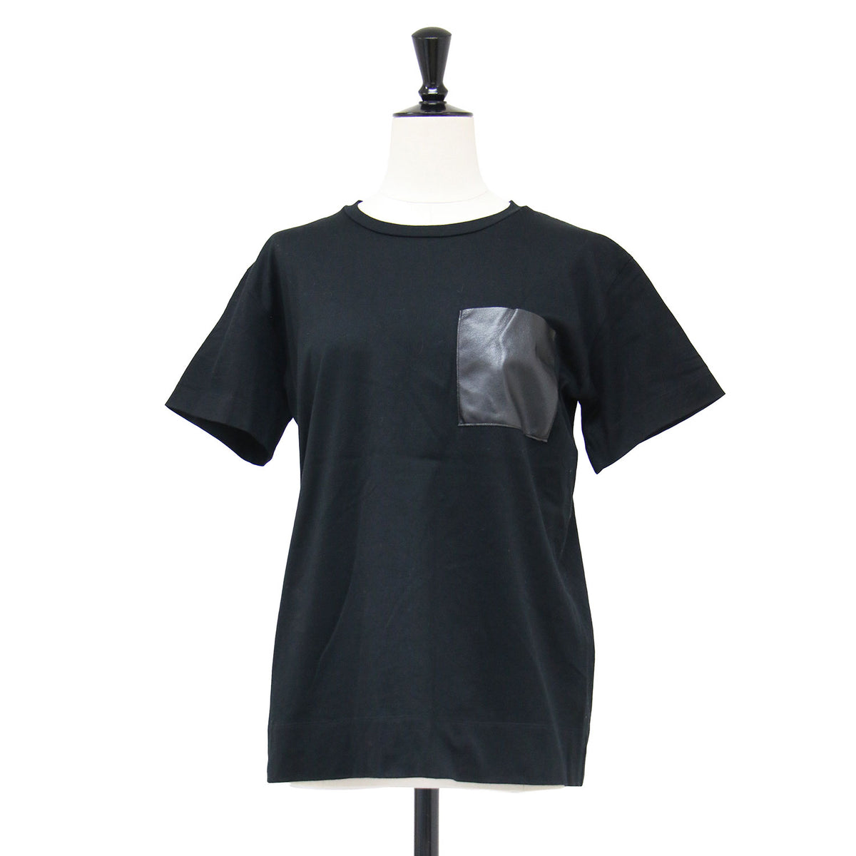 25春夏 TORENIA レザーポケット コットン クルーネック Tシャツ / カットソー プルオーバー 半袖