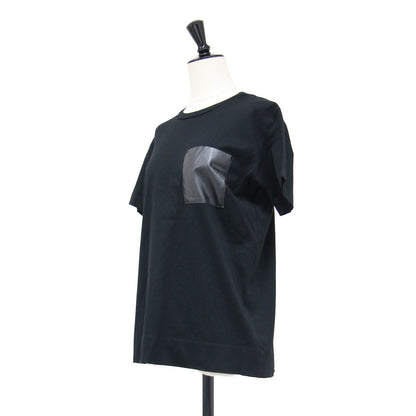 25春夏 TORENIA レザーポケット コットン クルーネック Tシャツ / カットソー プルオーバー 半袖