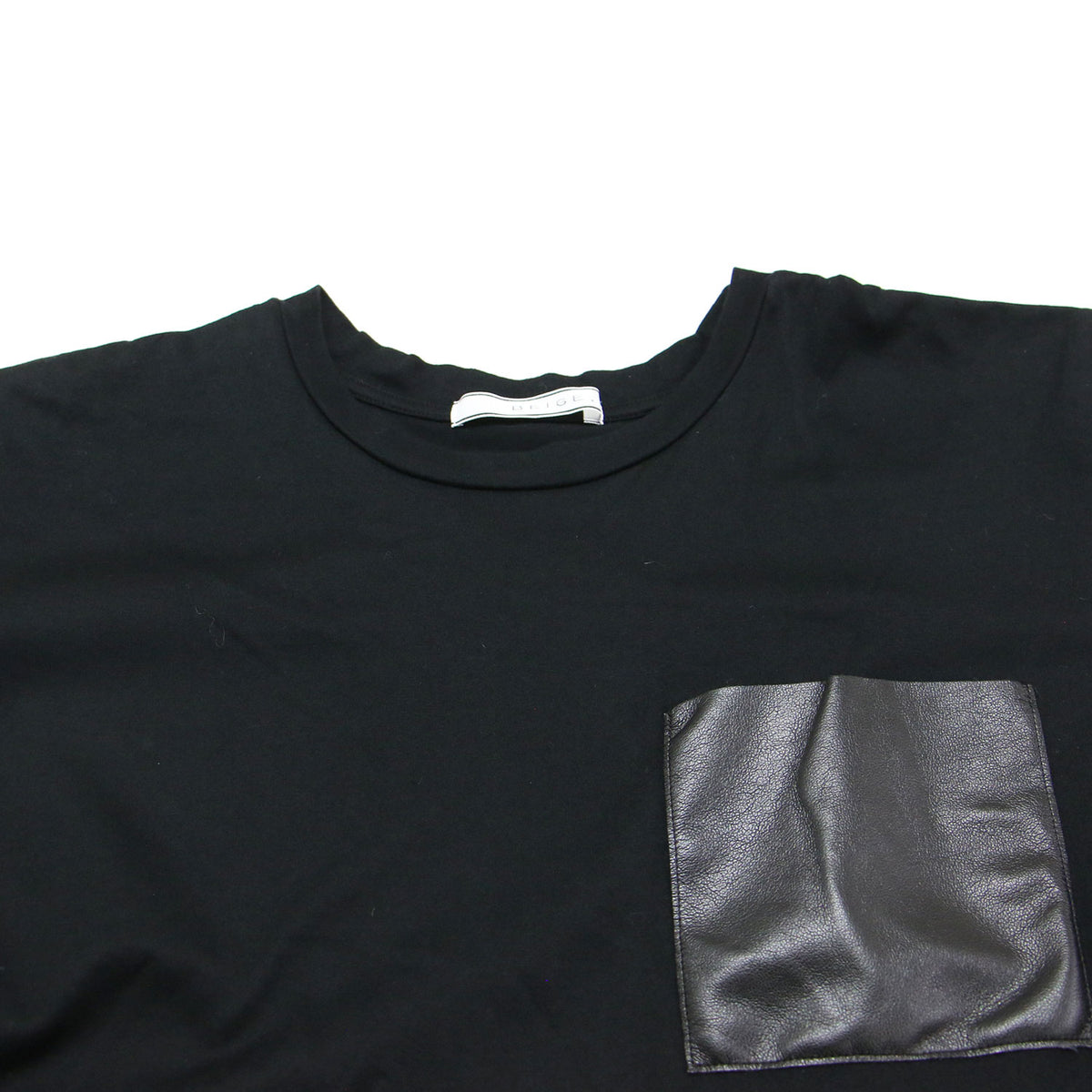 25春夏 TORENIA レザーポケット コットン クルーネック Tシャツ / カットソー プルオーバー 半袖