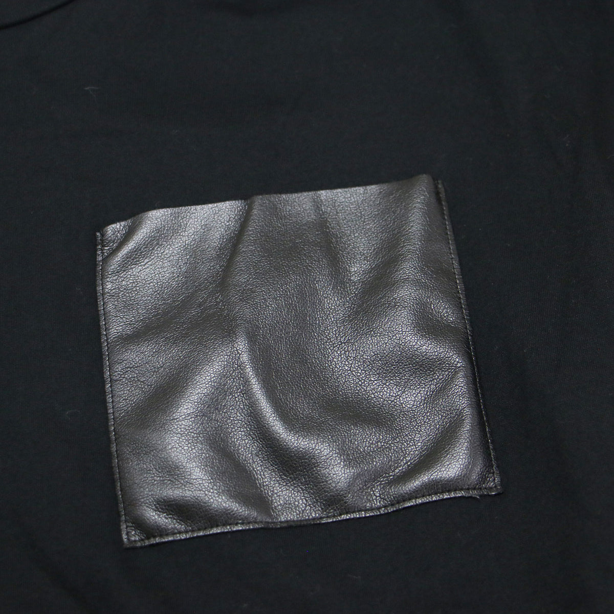 25春夏 TORENIA レザーポケット コットン クルーネック Tシャツ / カットソー プルオーバー 半袖