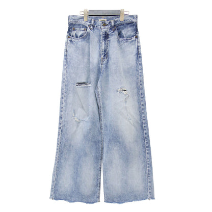 × AP STUDIO 別注 26春夏 archive WIDE DENIM SO216P16 / デニムパンツ ワイド ダメージ加工 コットン