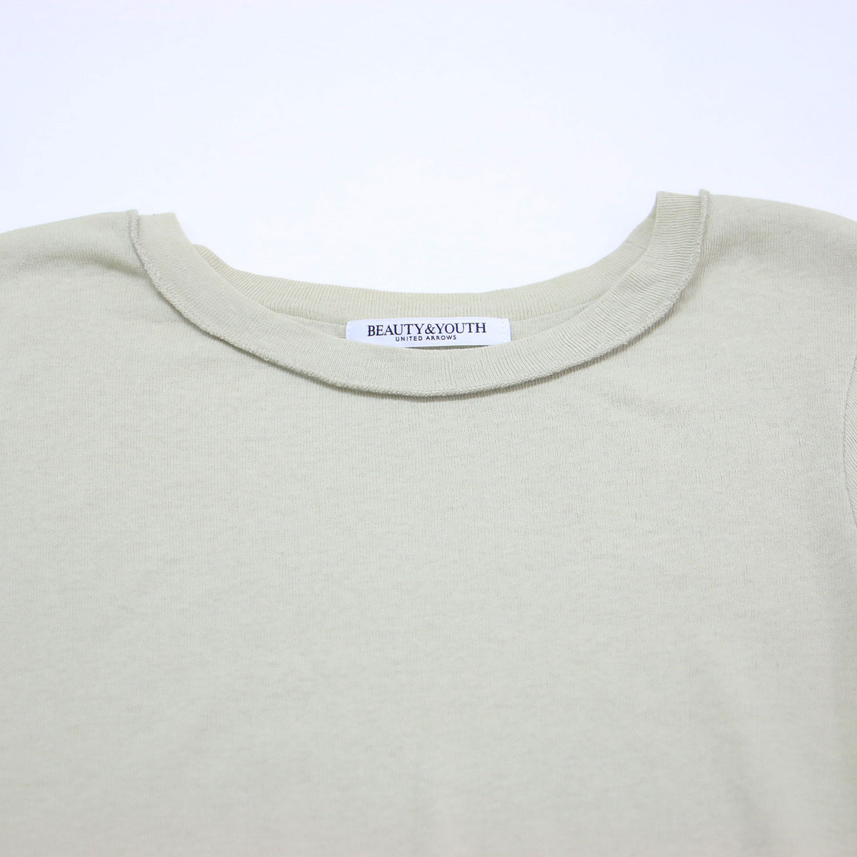 26春夏 コットン ポリウレタン ロングスリーブ カットソー & バンドゥ / Tシャツ 長袖 クルーネック キャミソール 2枚セット レイヤード コットン