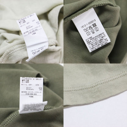 26春夏 コットン ポリウレタン ロングスリーブ カットソー & バンドゥ / Tシャツ 長袖 クルーネック キャミソール 2枚セット レイヤード コットン