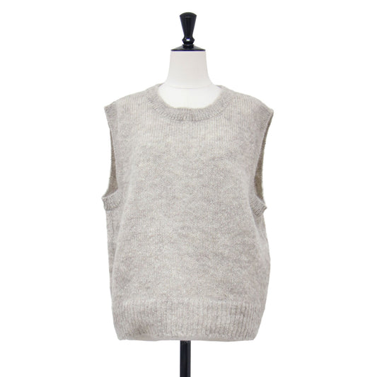 25秋冬 モヘヤ ニット ベスト / MOHAIR KNIT VEST 2505F07004 / プルオーバー クルーネック ウール