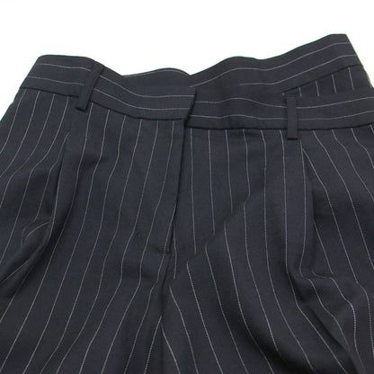 23秋冬 ダブルベルト ワイド パンツ / W Belt Wide PT ラック ハイウエスト ピンストライプ ウール