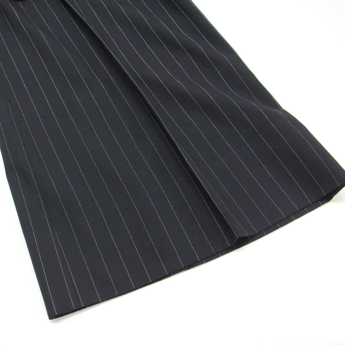23秋冬 ダブルベルト ワイド パンツ / W Belt Wide PT ラック ハイウエスト ピンストライプ ウール