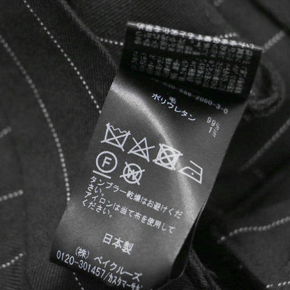 23秋冬 ダブルベルト ワイド パンツ / W Belt Wide PT ラック ハイウエスト ピンストライプ ウール