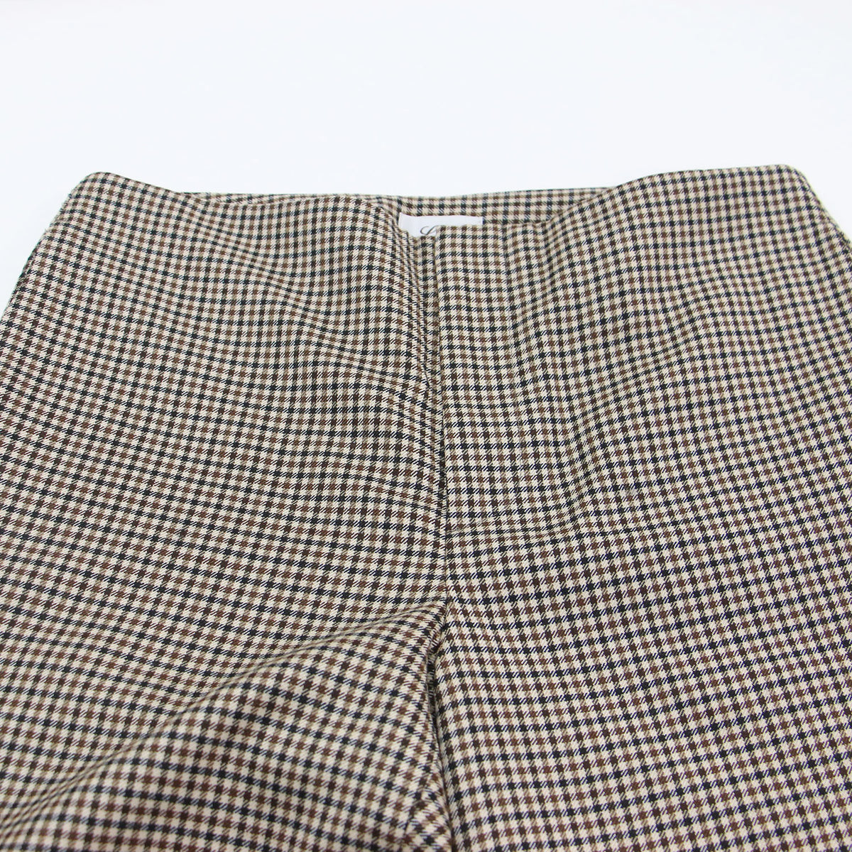 Lisiere チェック柄 フレア パンツ / MOON Flare Pants スリット ウール