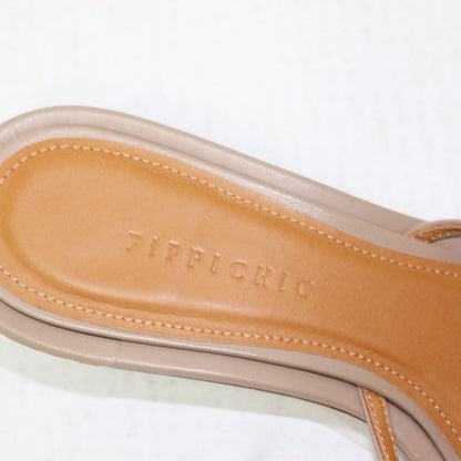 24春夏 レザー トング サンダル / PP24S-NUDE MULE 19 ミュール ラウンドトゥ ピンヒール
